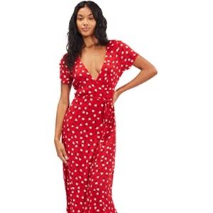 Billabong Women's Wrap Front Midi Length Dress